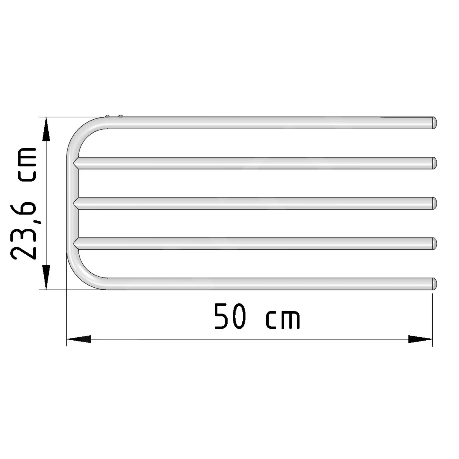 Aqualine Accessoires - Droogrek Voor Radiator, Universeel, Glanzend Wit 25-03-SV450 2 Aqualine Accessoires - Droogrek Voor Radiator, Universeel, Glanzend Wit 25-03-SV450 - Afbeelding 2