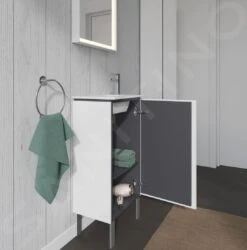 Duravit L-Cube - Wastafelonderkast 856x420x294 Mm, Links, 1 Deur, Glanzend Wit LC6273L2222 -Duravit || Geberit || Grohe Verkoopwinkel 03dea22a113db058ee81b990