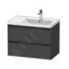 Duravit Ketho.2 - Wastafelkast 549x784x455 Mm, 2 Laden, Grafiet Mat K25286049490000