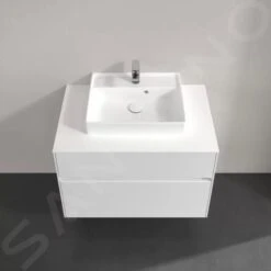 Villeroy & Boch Collaro - Wastafelonderkast, 800x548x500 Mm, 2 Laden, Glossy White C08000DH -Duravit || Geberit || Grohe Verkoopwinkel 055a55e910e09dade89b18aa