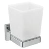 Ideal Standard IOM Square - Dubbele Bekerhouder, Mat Glas/chroom E2204AA