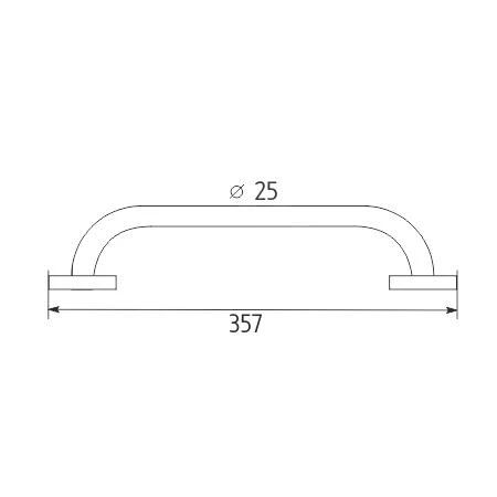 Kielle Aura - Badgreep, 300 Mm, Chroom 40902010 2 Kielle Aura - Badgreep, 300 Mm, Chroom 40902010 - Afbeelding 2