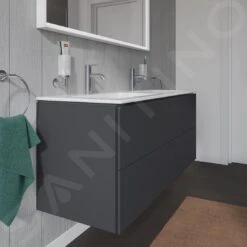 Duravit L-Cube - Wastafelonderkast 550x1290x481 Mm, 4 Laden, Grafiet Mat LC625904949 -Duravit || Geberit || Grohe Verkoopwinkel 07c995f65a3877b15d57987b