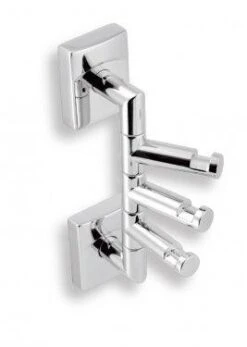 Novaservis Metalia 12 - Handdoekhouder Met 3 Haken Draaibaar, Chroom 0281,0