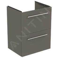 Ideal Standard I.Life S - Wastafelonderkast, 500x375x630 Mm, 2 Laden, Mat Kwartsgrijs T5291NG