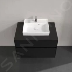 Villeroy & Boch Collaro - Wastafelkast, 800x548x500 Mm, 2 Laden, Mat Zwart C08000PD -Duravit || Geberit || Grohe Verkoopwinkel 0e16efd9557aa4ebdd582065