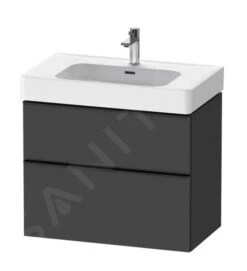 Duravit D-Neo - Wastafelkast 625x784x452 Mm, 2 Laden, Grafiet Mat DE4377049490000