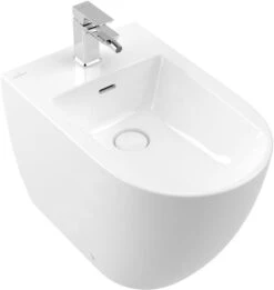 Villeroy & Boch Subway 3.0 - Staand Bidet, Met Overloop, Kraangat, CeramicPlus, Alpine Wit 447100R1