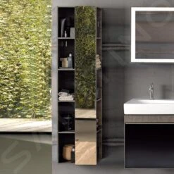 Geberit Citterio - Hoge Open Kast Met Spiegel 1600x400 Mm, Eik Beige 500.569.JI.1 -Duravit || Geberit || Grohe Verkoopwinkel 10b0b5efc286c6ad11a13e4f