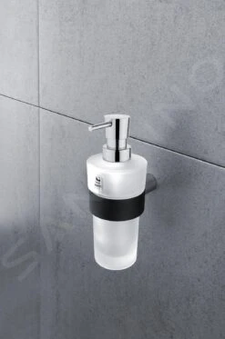 Nimco Nava - Zeepdispenser Met Hoouder, Mat Zwart/mat Glas NA 28031W -Duravit || Geberit || Grohe Verkoopwinkel 1120f5564408457c2f51230d