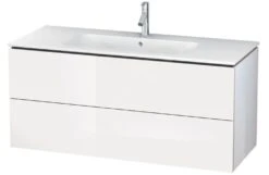 Duravit L-Cube - Wastafelonderkast 550x1220x481 Mm, 2 Laden, Glanzend Wit LC624302222