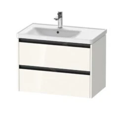 Duravit Ketho.2 - Wastafelkast 549x784x455 Mm, 2 Laden, Glanzend Wit K25285022220000