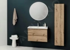 Laufen Lani - Wastafelonderkast, 79x44x52 Cm, 2 Laden, Eiken H4035521122671 -Duravit || Geberit || Grohe Verkoopwinkel 14f808e11f2bb6cce1bcf5ae