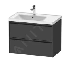 Duravit Ketho.2 - Wastafelkast 549x784x455 Mm, 2 Laden, Grafiet Mat K25285049490000
