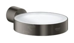 Grohe Atrio - Glas/zeephouder, Geborsteld Hard Graphite 40305AL3 -Duravit || Geberit || Grohe Verkoopwinkel 15cc76b869f218622ed3dbba