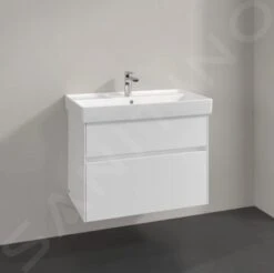 Villeroy & Boch Collaro - Wastafelonderkast, 754x546x444 Mm, 2 Laden, Glossy White C01000DH -Duravit || Geberit || Grohe Verkoopwinkel 166e2d44f34c4ae3bf4b072a
