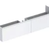 Geberit Xeno 2 - Wastafelonderkast Varicor 1600 Mm Met LED Verlichting En 2 Laden, Mat Wit 500.346.01.1