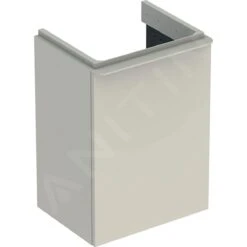 Geberit Smyle Square - Wastafelkast, 442x356x617 Mm, 1 Deur, Scharnieren Rechts, Zand Grijs 500.350.JL.1