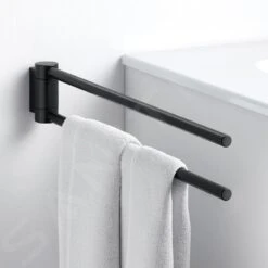 Keuco Plan - Dubbele Handdoekhouder, Lengte 438 Mm, Mat Zwart 14918370000 -Duravit || Geberit || Grohe Verkoopwinkel 1863ef27e00710bd513465d0