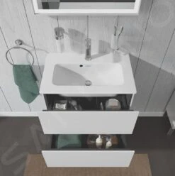 Duravit L-Cube - Wastafelonderkast Compact, 550x620x391 Mm, 2 Laden, Glanzend Wit LC625602222 -Duravit || Geberit || Grohe Verkoopwinkel 1b5348f9c6731ca6de689f7a 1
