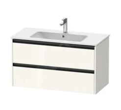 Duravit Ketho.2 - Wastafelonderkast 550x1010x480 Mm, 2 Laden, Glanzend Wit K25264022220000