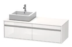 Duravit Ketho - Wastafelonderkast 426x1400x550 Mm, Links, 2 Laden, Glanzend Wit KT6697L2222