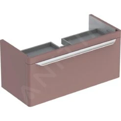 Geberit MyDay - Wastafelonderkast, 810x410x430 Mm, 1 Schuiflade Met LED-verlichting, Taupe 824101000