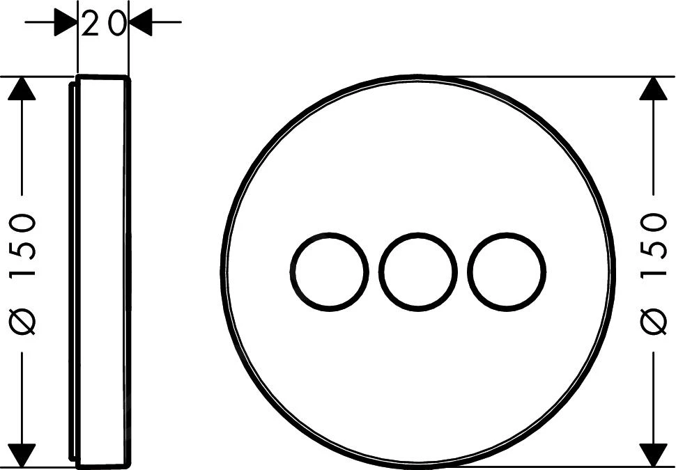 Hansgrohe Shower Select - Afdekset Voor Stopkraan Met 3 Stopfuncites, Chroom 15745000 2 Hansgrohe Shower Select - Afdekset Voor Stopkraan Met 3 Stopfuncites, Chroom 15745000 - Afbeelding 2