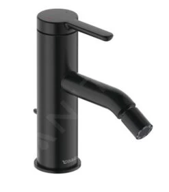 Duravit C.1 - Eengreeps Bidetmengkraan Met Afvoergarnituur, Mat Zwart C12400001046