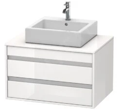 Duravit Ketho - Wastafelonderkast 496x800x550 Mm, 2 Laden, Glanzend Wit KT665402222