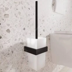 Steinberg 460 - Wandtoiletborstel Met Houder, Wit Glas/mat Zwart 460 2903 S -Duravit || Geberit || Grohe Verkoopwinkel 1f70d147f9e1893262aec2fc