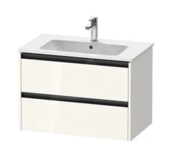 Duravit Ketho.2 - Wastafelonderkast 550x810x480 Mm, 2 Laden, Glanzend Wit K25263022220000