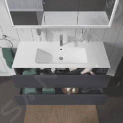 Duravit L-Cube - Wastafelonderkast 550x1220x481 Mm, 2 Laden, Grafiet Mat LC624304949 -Duravit || Geberit || Grohe Verkoopwinkel 20a3bac98eb4346367423696