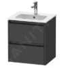 Duravit Ketho.2 - Wastafelkast 549x510x420 Mm, 2 Laden, Grafiet Mat K25261049490000