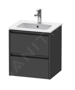 Duravit Ketho.2 - Wastafelkast 549x510x420 Mm, 2 Laden, Grafiet Mat K25261049490000