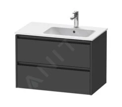 Duravit Ketho.2 - Wastafelkast 549x810x480 Mm, 2 Laden, Grafiet Mat K25268049490000