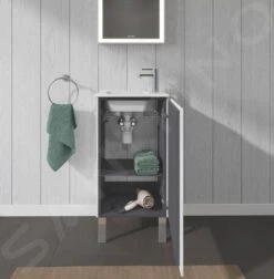 Duravit L-Cube - Wastafelonderkast 856x420x294 Mm, Links, 1 Deur, Glanzend Wit LC6273L2222 -Duravit || Geberit || Grohe Verkoopwinkel 211c642a0d02062c3cd83177