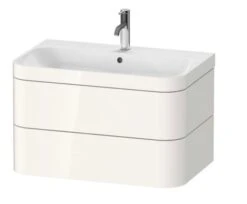 Duravit Happy D.2 Plus - Wastafelonderkast Met Wastafel 480x775x490 Mm, 2 Laden, Wit Hoogglans HP4637O2222