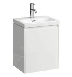 Laufen Lani - Wastafelonderkast, 44x34x52 Cm, 1 Deur, Scharnieren Links, Mat Wit H4035011122601