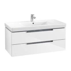 Villeroy & Boch Subway 2.0 - Wastafelkast, 987x420x449 Mm, 2 Laden, Glossy White A69000DH
