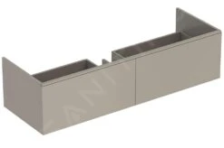 Geberit Xeno 2 - Wastafelonderkast Varicor 1400 Mm Met LED Verlichting En 2 Laden, Grijs/beige 500.348.00.1