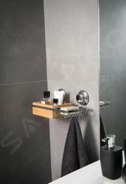 Compactor Bestlock - Plank Met Zeepschaal En Zuignap 273x150x135 Mm, Bamboe/chroom RAN5808 -Duravit || Geberit || Grohe Verkoopwinkel 22d5ae601e7922f546f0e967