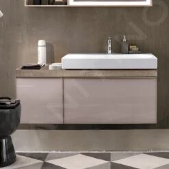 Geberit Citterio - Wastafelonderkast 900 Mm, Met Bijzetplank, Glanzend Glas/licht Eiken 500.568.JI.1 -Duravit || Geberit || Grohe Verkoopwinkel 266276bcc9db71d0ddfe58d0