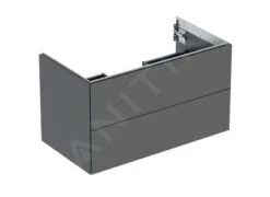 Geberit ONE - Wastafelonderkast, 89x50x47 Cm, 2 Laden, Lava 505.263.00.3