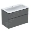 Geberit ICon - Wastafelkast Met Wastafel, 90x48x63 Cm, 2 Laden, KeraTect, Lava 502.333.JK.1