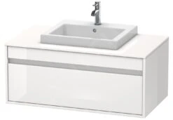 Duravit Ketho - Wastafelonderkast 426x1000x550 Mm, 1 Lade, Glanzend Wit KT679502222