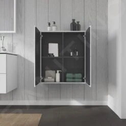 Duravit L-Cube - Hoge Badkamerkast 800x700x243 Mm, 2 Deuren, Glanzend Wit LC116702222 -Duravit || Geberit || Grohe Verkoopwinkel 2a0c9d103ce7534401216a97 1