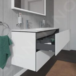 Duravit L-Cube - Wastafelonderkast 550x1290x481 Mm, 2 Laden, Wit Mat LC625801818 -Duravit || Geberit || Grohe Verkoopwinkel 2a506fac87ad463c496ceced