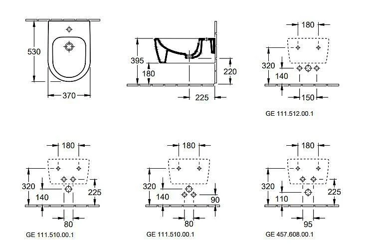 Villeroy & Boch Avento - Wandbidet 530x370 Mm, Alpine Wit 54050001 2 Villeroy & Boch Avento - Wandbidet 530x370 Mm, Alpine Wit 54050001 - Afbeelding 2