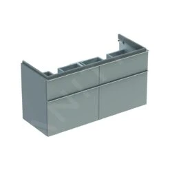 Geberit ICon - Wastafelonderkast Voor Dubbele Wastafel, 1190x620x477 Mm, Platina Hoogglans 840522000